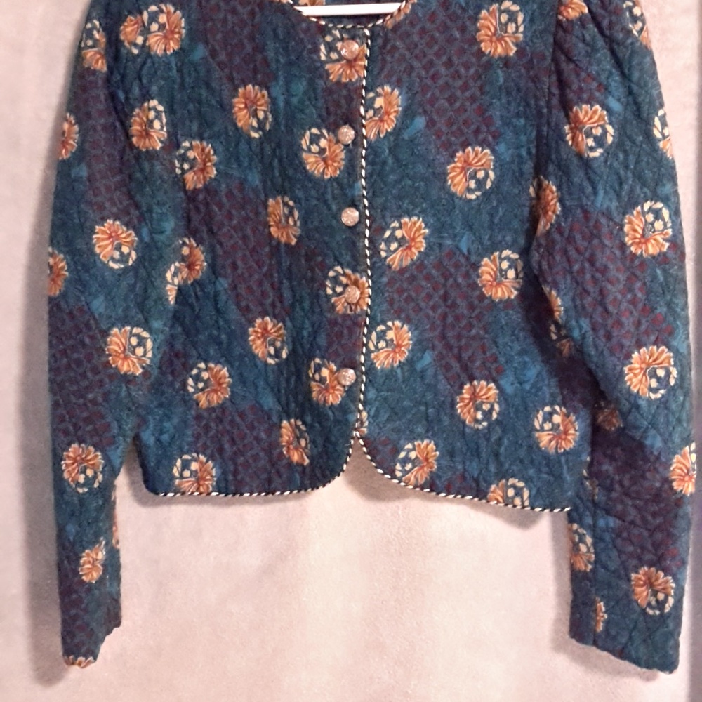 Jacket, log sleeve, short, silver buttons